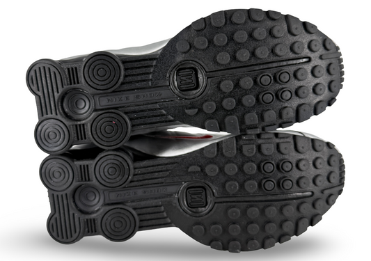 Nike Shox R4 Metallic Silver Black Crimson