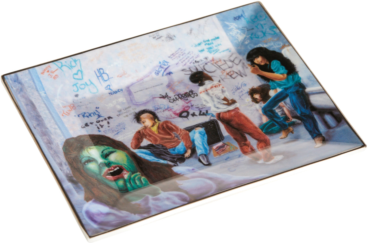 Supreme Lady Pink Ladies Room Ceramic Tray Multicolor