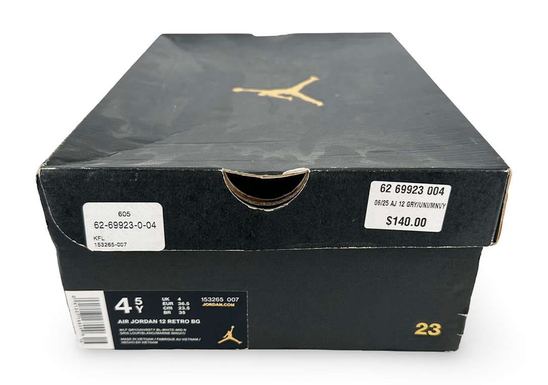 Jordan 12 Retro Grey University Blue (GS)