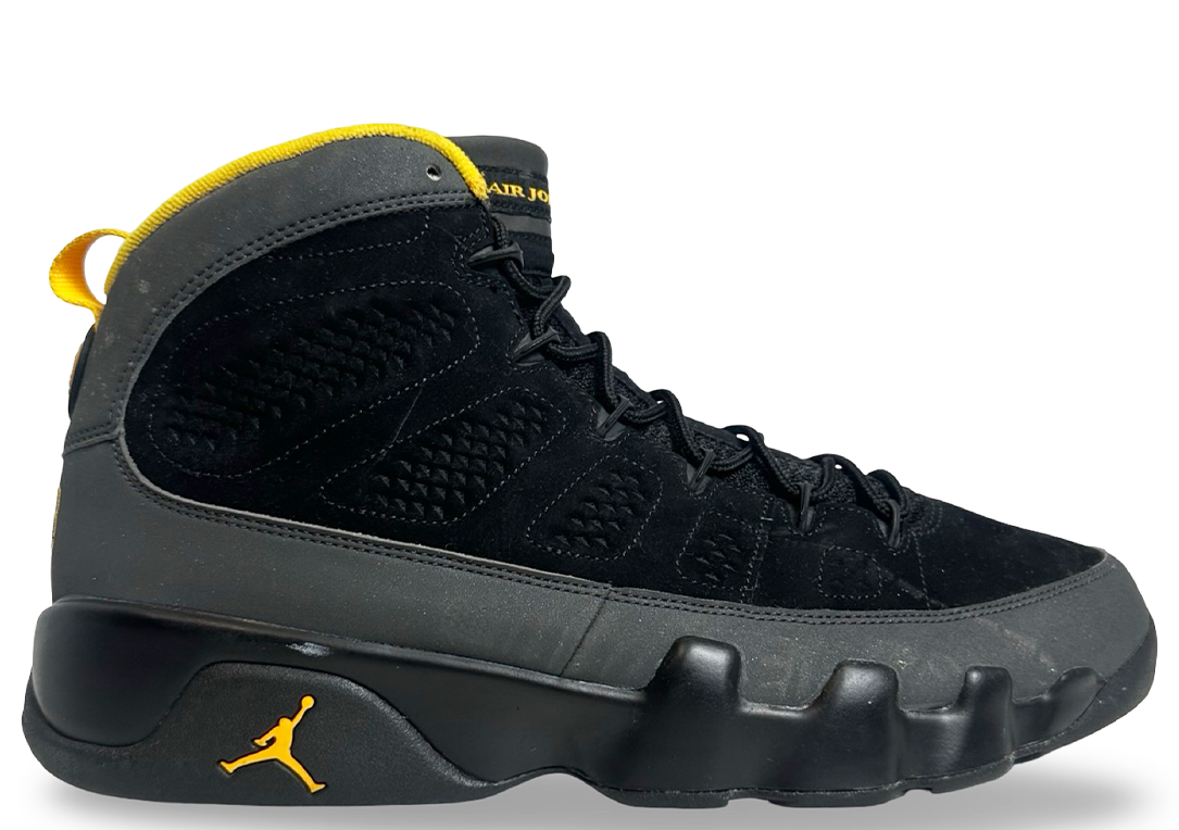 Jordan 9 Retro Dark Charcoal University Gold