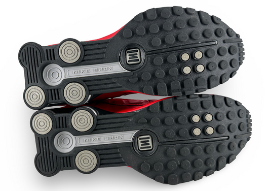 Nike Shox R4 University Red Black Metallic Silver