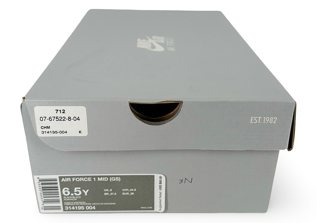 Nike Air Force 1 Mid Black (GS)