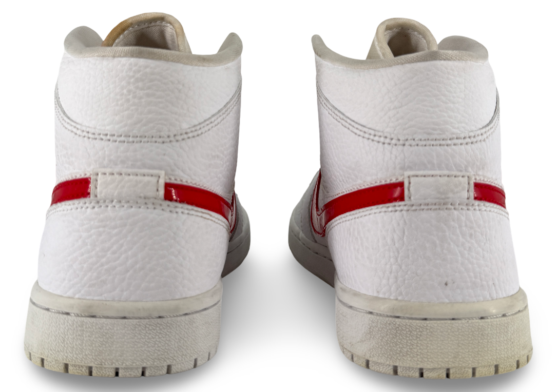 Jordan 1 Mid White University Red (Women's)