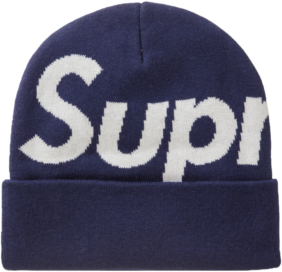 Supreme Big Logo Beanie Beanie Navy