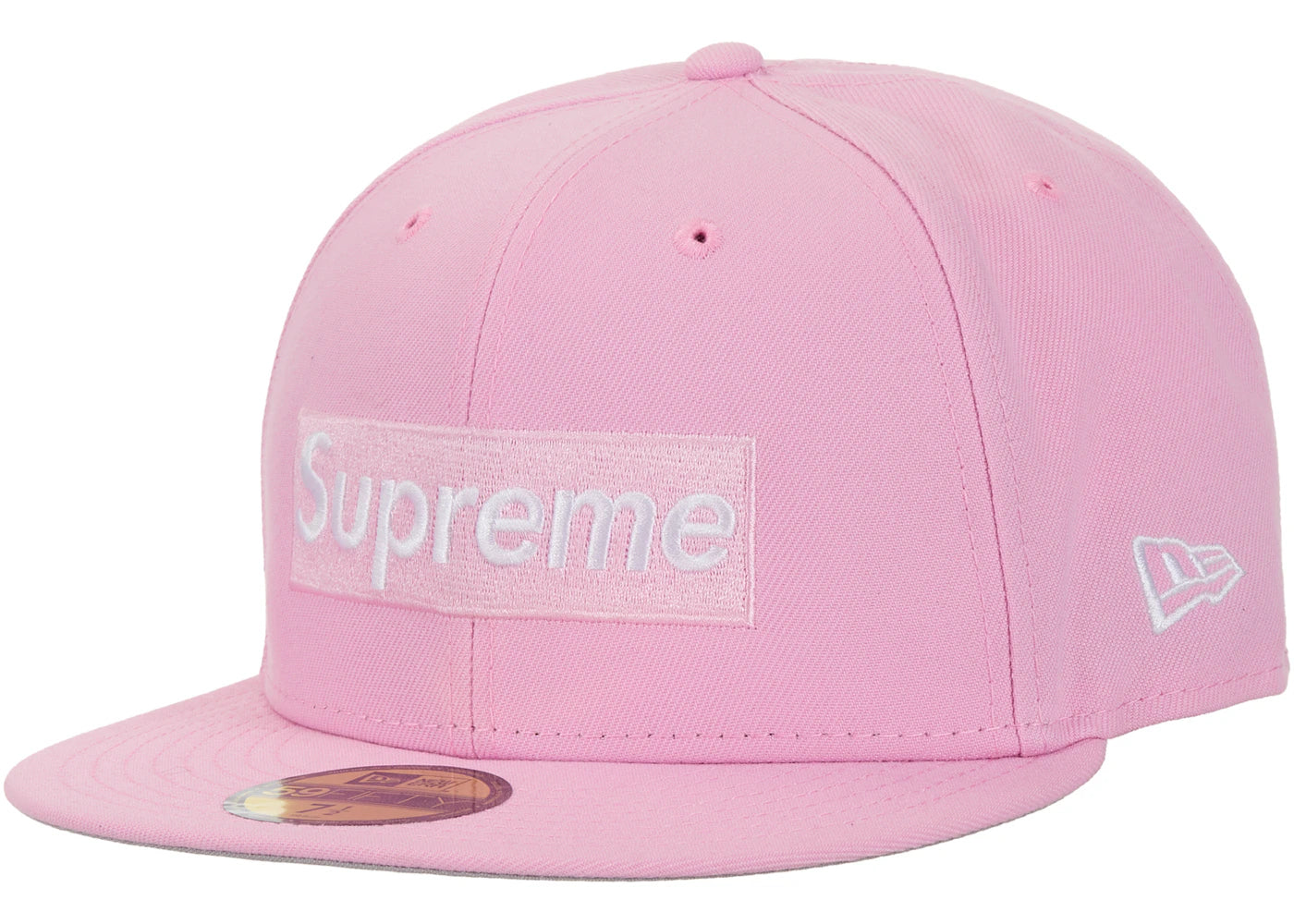 Supreme Rings Box Logo New Era 59Fifty Fitted Hat Pink