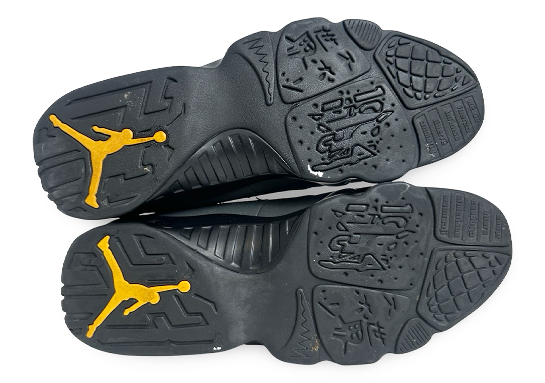 Jordan 9 Retro Dark Charcoal University Gold