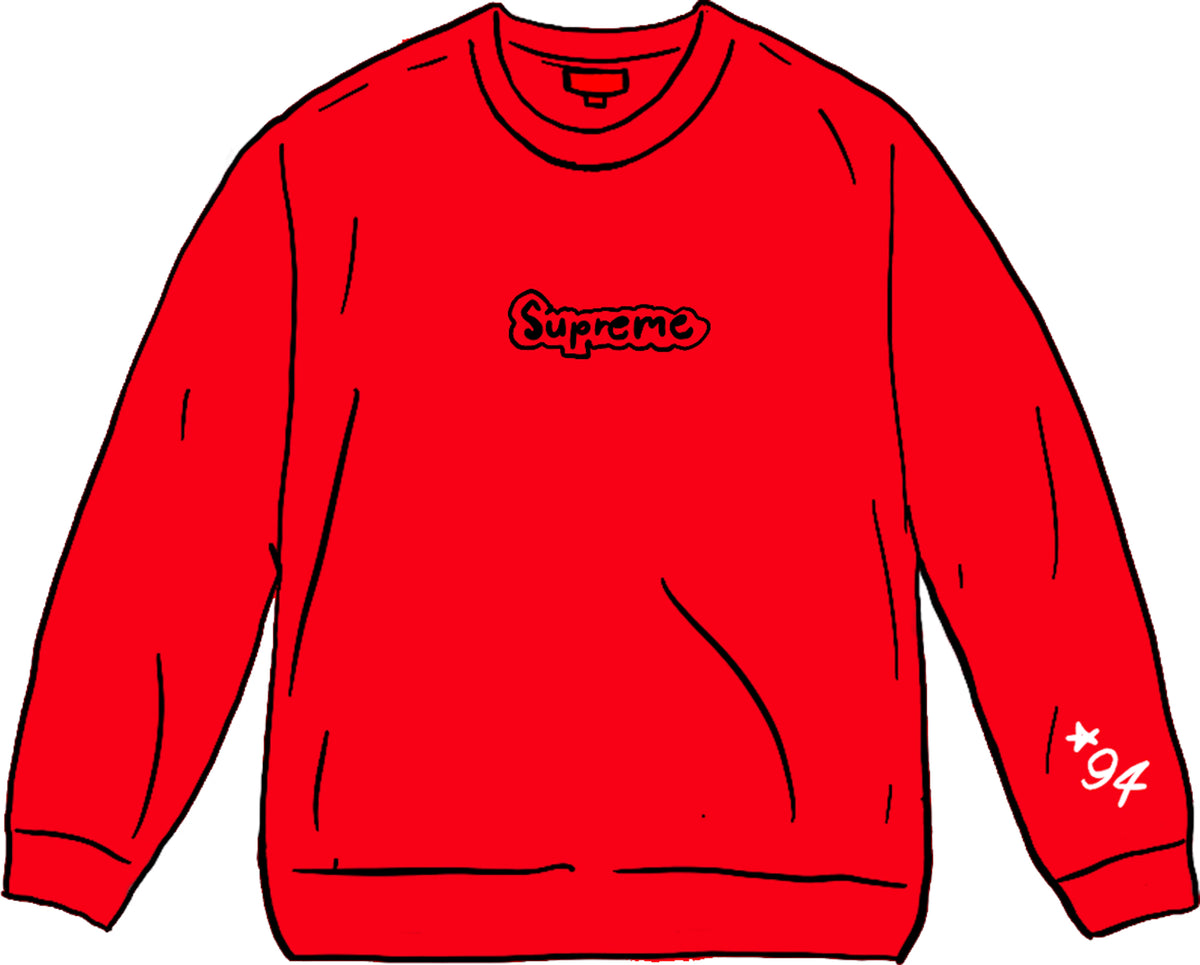 Supreme Gonz Logo Crewneck Burnt Red