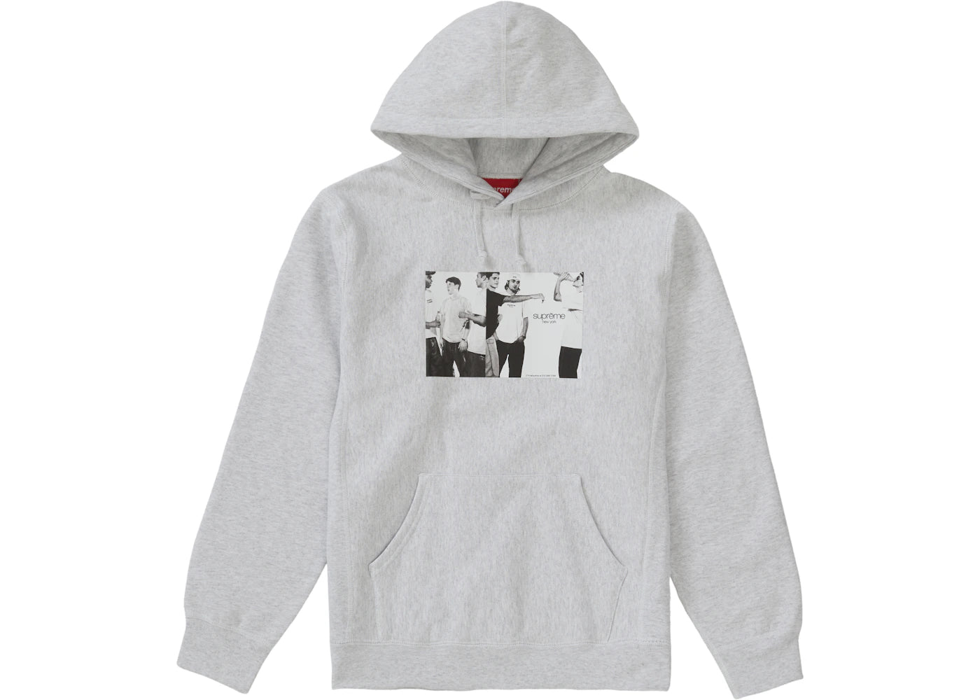 Supreme Classic Ad Hooded Sweatshirt Ash Grey