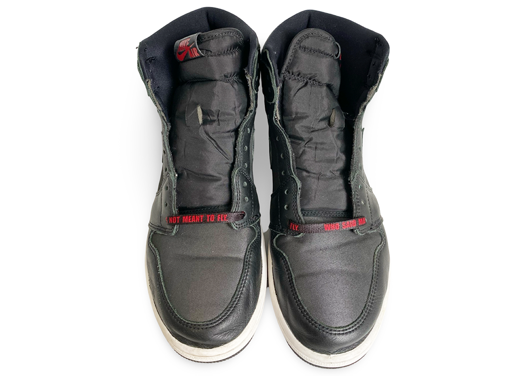 Jordan 1 Retro High Black Satin Gym Red
