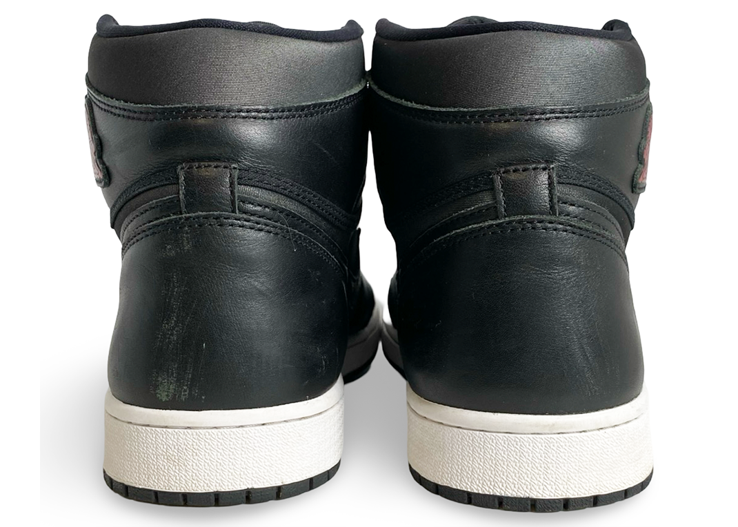 Jordan 1 Retro High Black Satin Gym Red