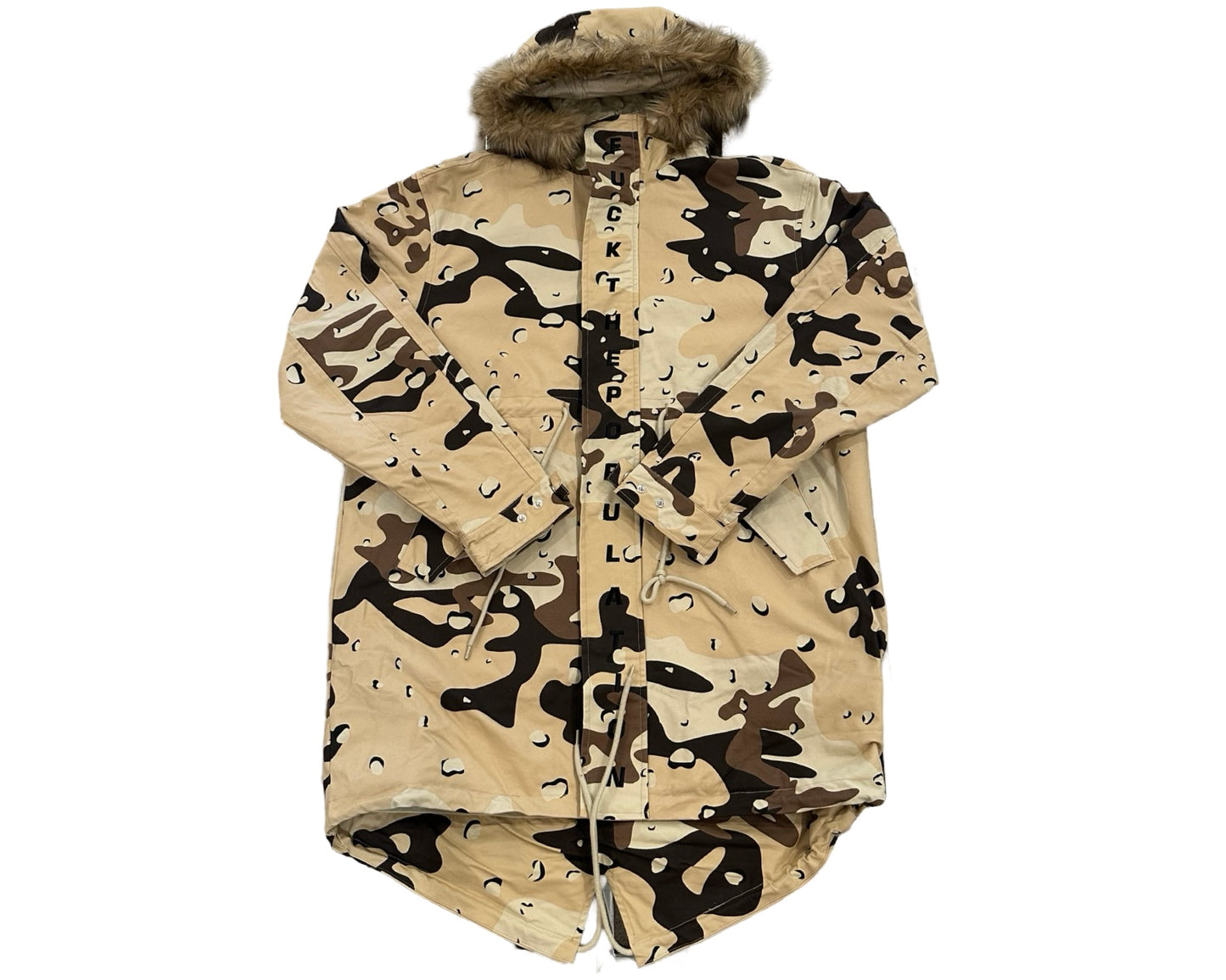 FTP Spell Out Fishtail Parka Desert Camo