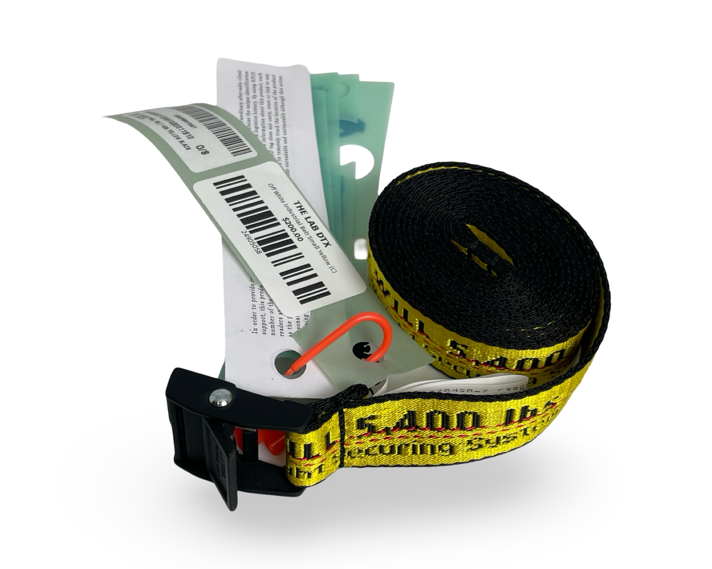 Off White Industrial Belt Small Yellow