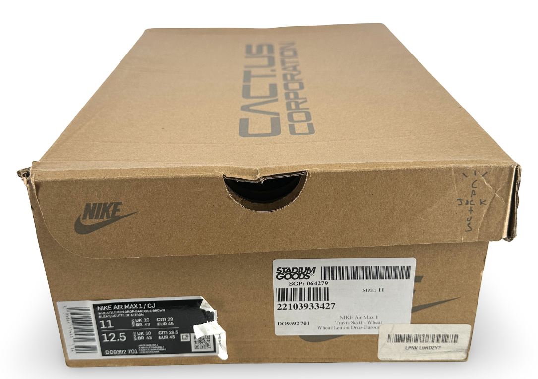 Nike Air Max 1 Travis Scott Cactus Jack Wheat Lemon Drop