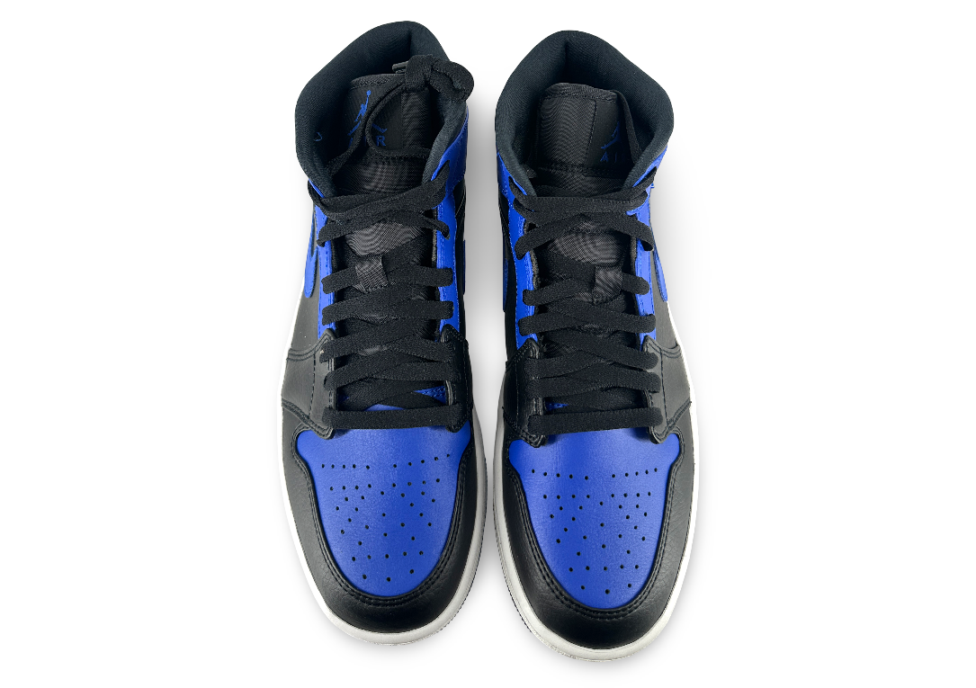 Jordan 1 Mid Hyper Royal Tumbled Leather