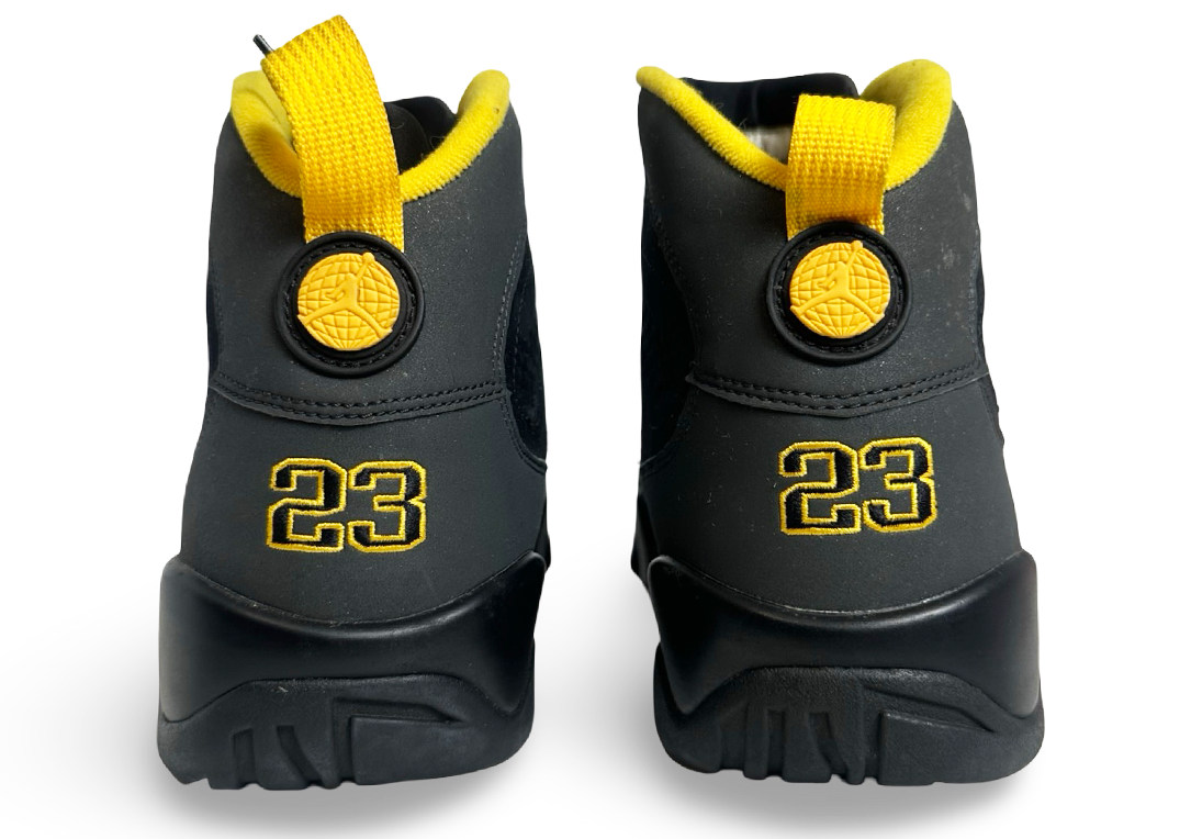 Jordan 9 Retro Dark Charcoal University Gold