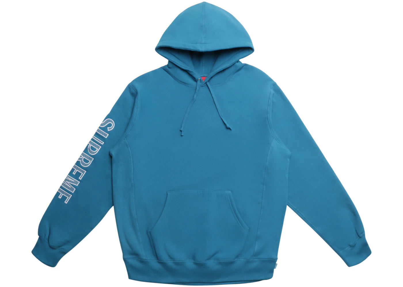 Supreme Sleeve Embroidery Hooded Sweatshirt Dark Aqua