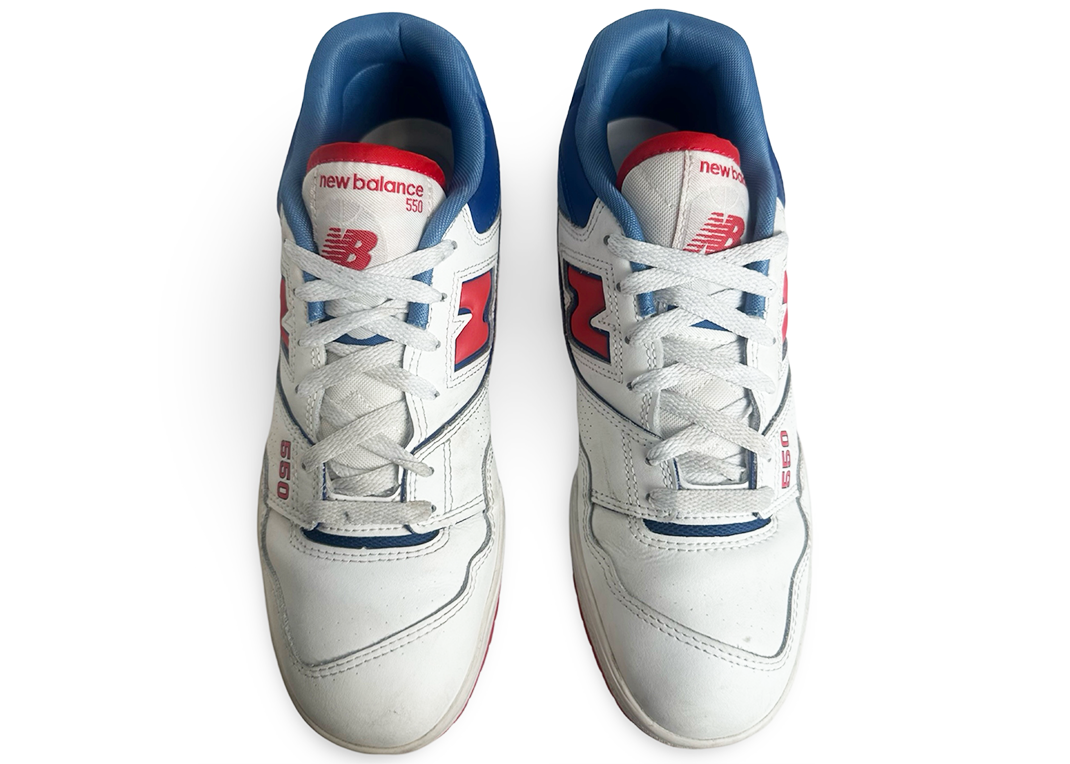 New Balance 550 White True Red Atlantic Blue