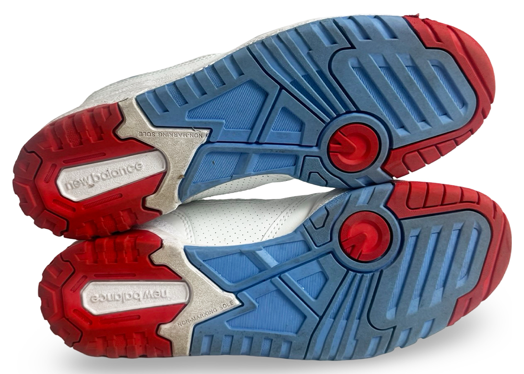 New Balance 550 White True Red Atlantic Blue