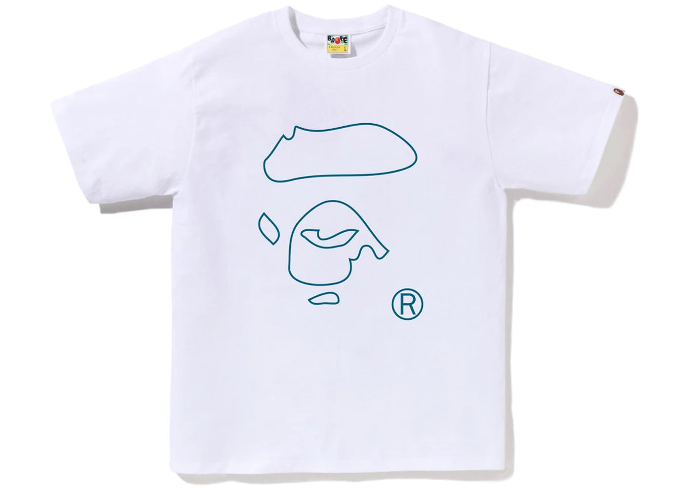 BAPE Line Ape Face Tee White