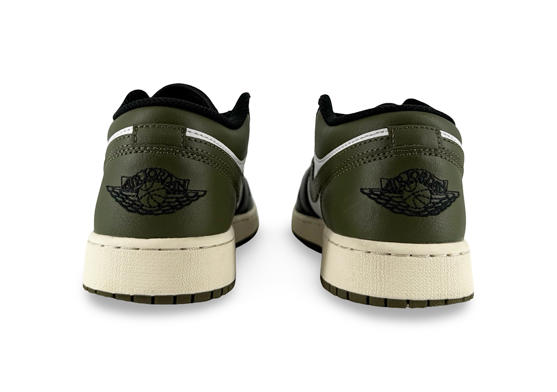 Jordan 1 Low Black Toe Medium Olive (GS)