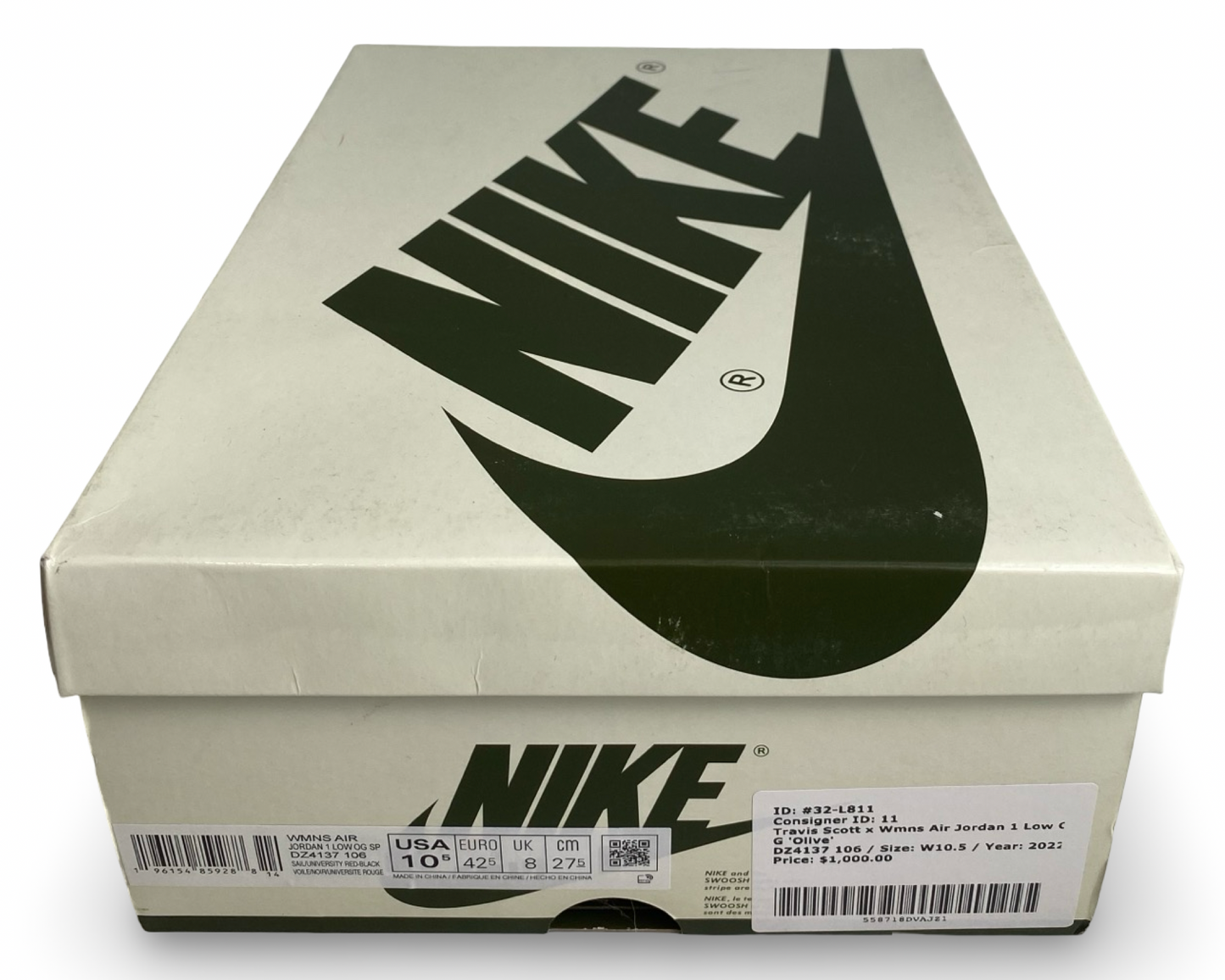 Jordan 1 Retro Low OG SP Travis Scott Olive (Women's)