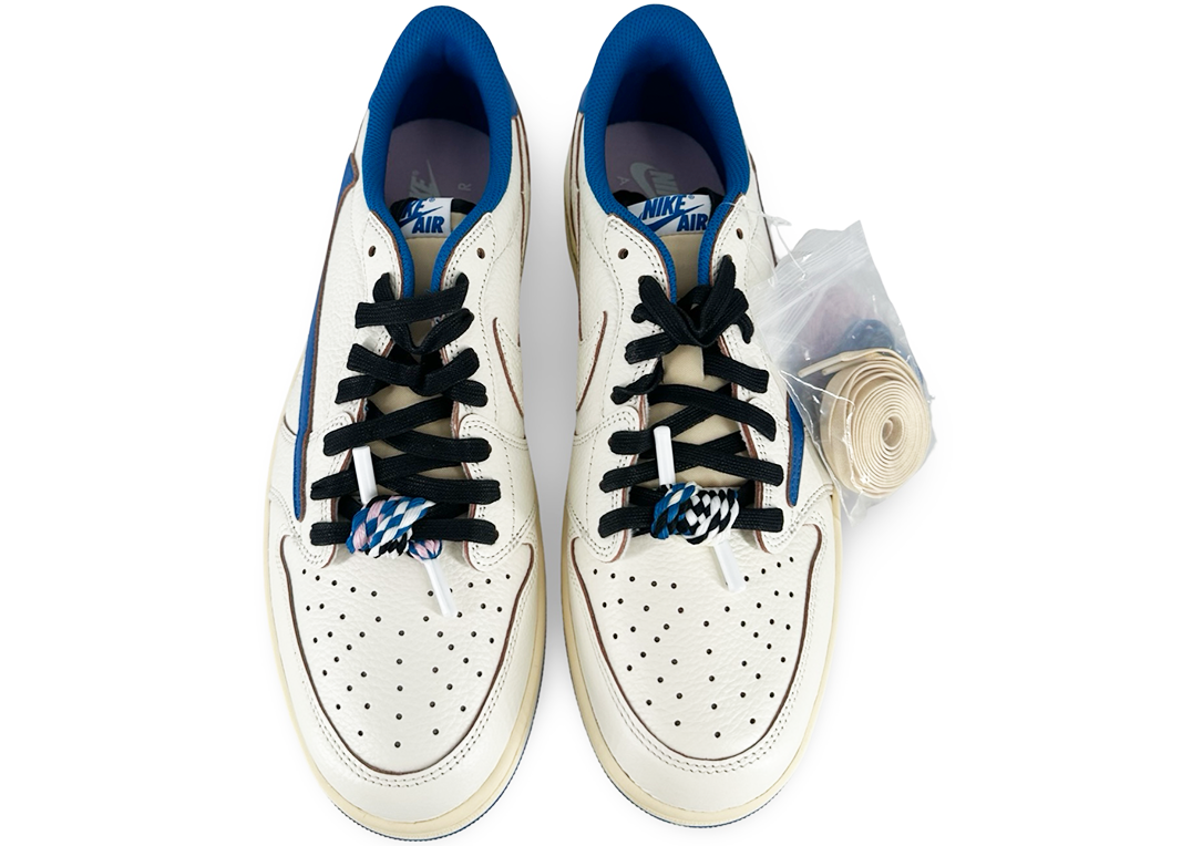 Jordan 1 Retro Low OG SP Fragment x Travis Scott Sail Military Blue
