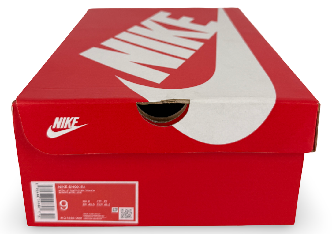 Nike Shox R4 Metallic Silver Black Crimson