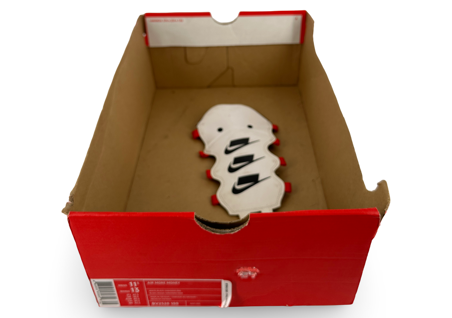 Nike Air More Money White Habanero Red Atmosphere Grey
