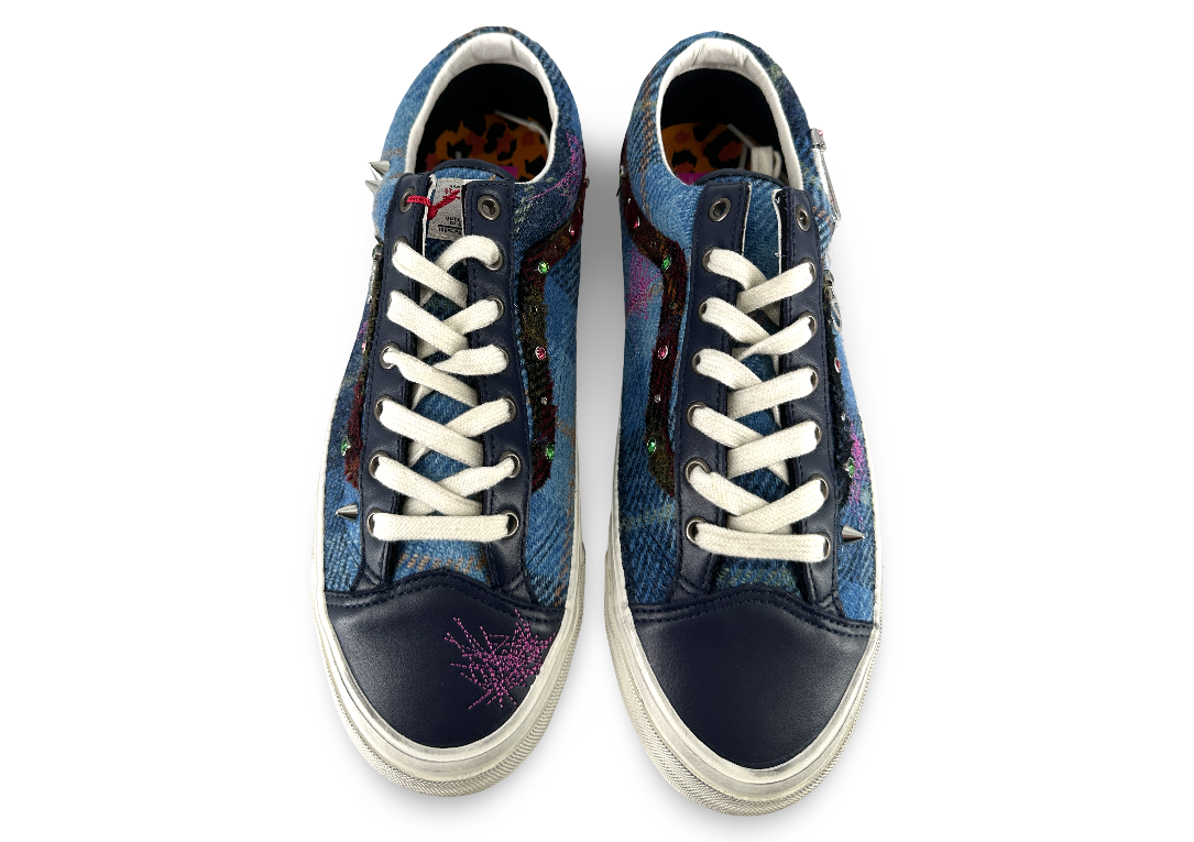Vans Old Skool 36 Harris Tweed Blue Multi