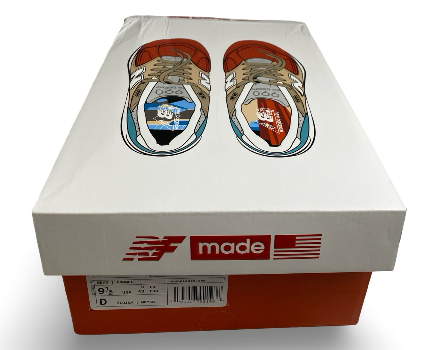 New Balance 990v2 Kith Cyclades (with Socks)