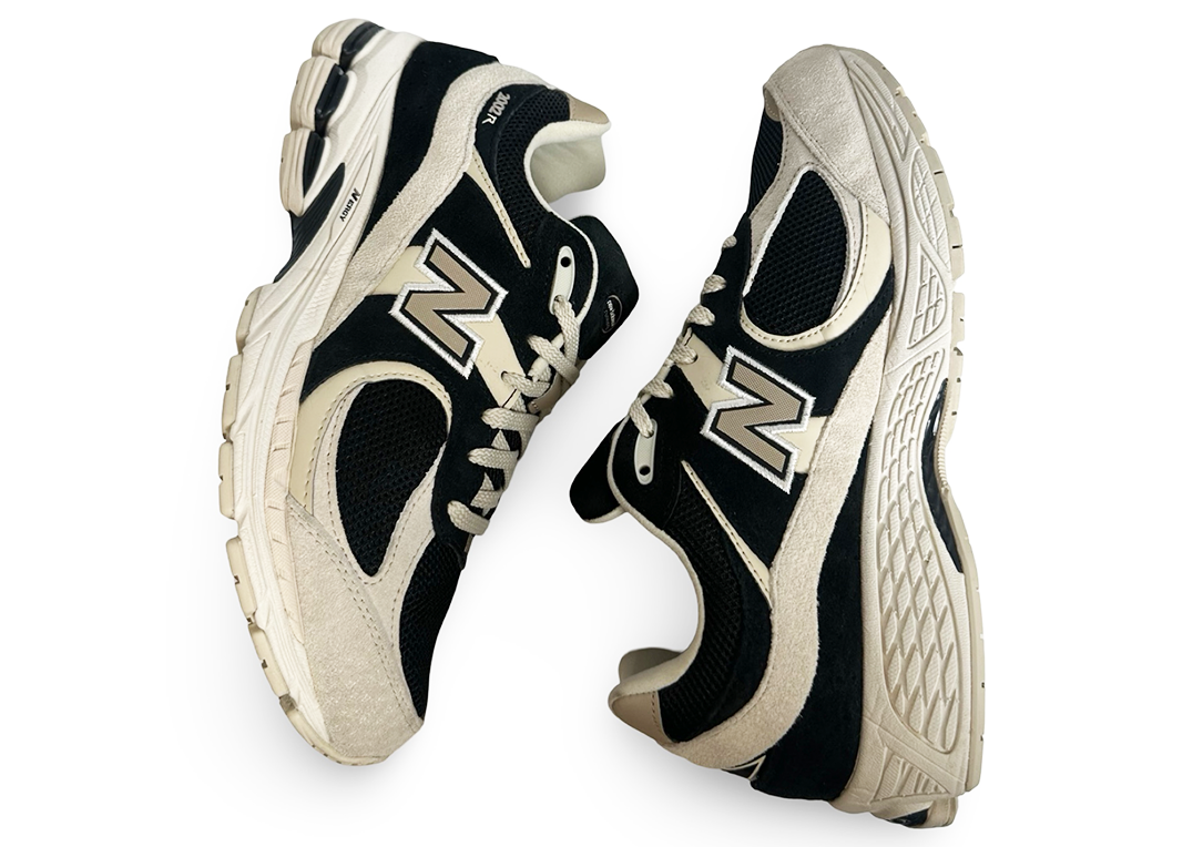 New Balance 2002R Black Beige Tan