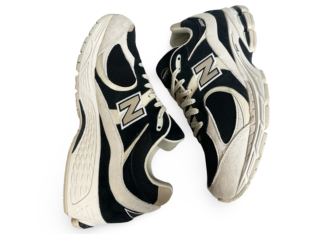 New Balance 2002R Black Beige Tan