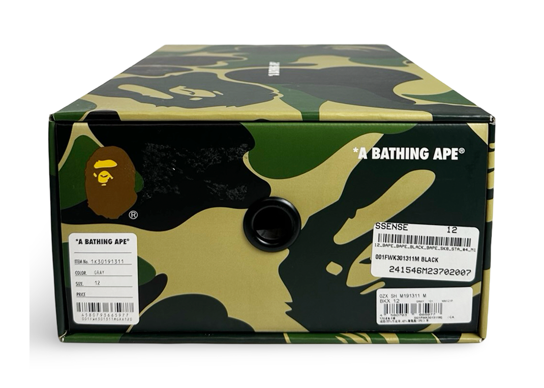 A Bathing Ape Sk8 Sta #4 Grey Black Red