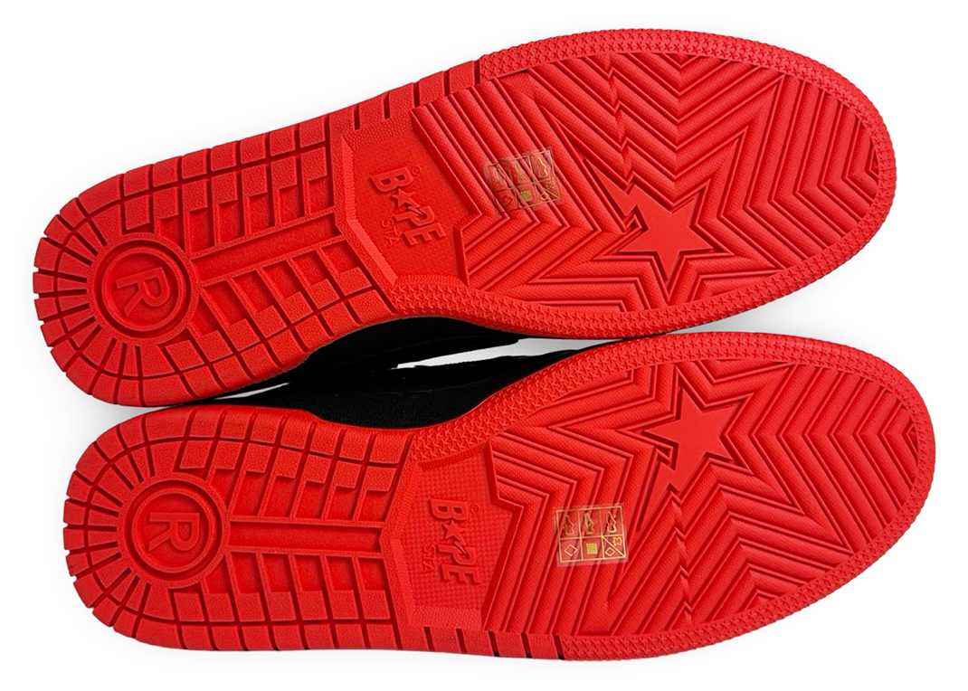 A Bathing Ape Sk8 Sta #4 Grey Black Red