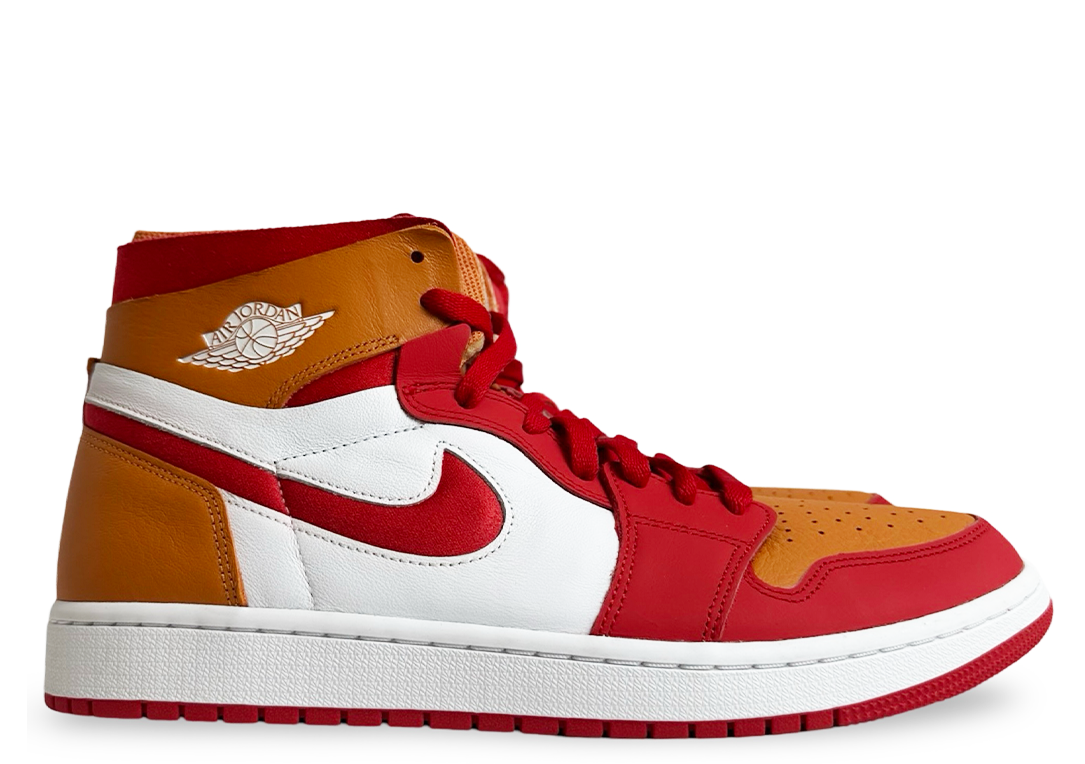 Jordan 1 High Zoom Air CMFT Fire Red Hot Curry (Women's)
