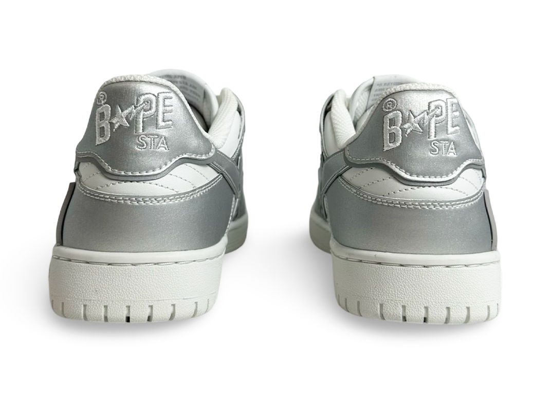 A Bathing Ape Sk8 Sta #4 White Silver