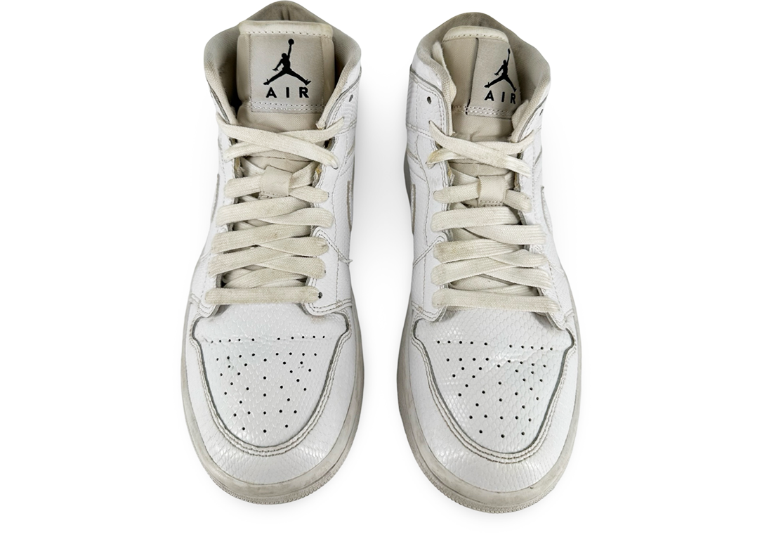Jordan 1 Mid White Snakeskin (Women's)