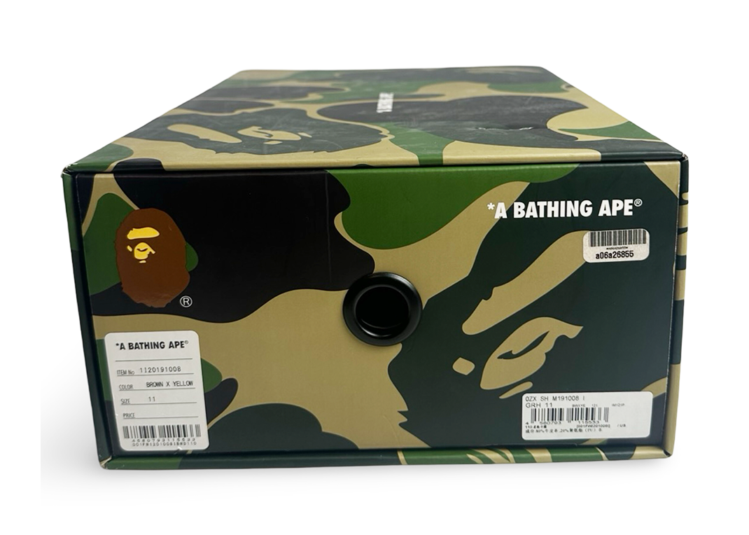 A Bathing Ape Bape Sta Teal Brown Yellow Suede