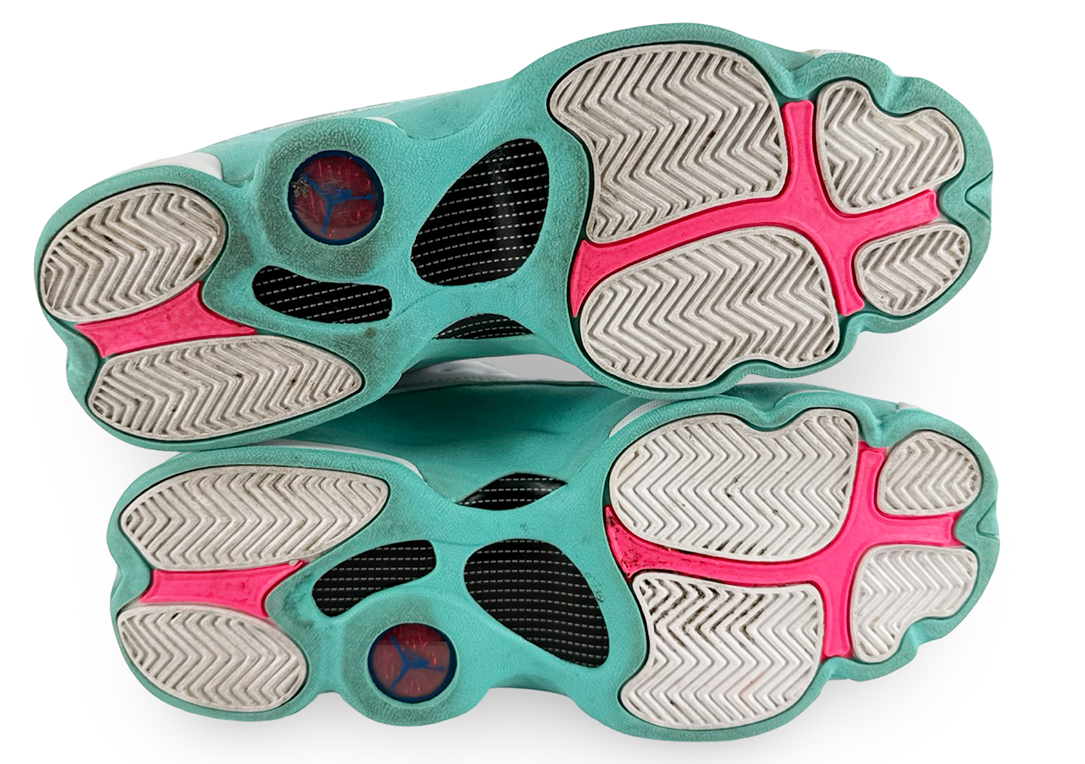 Jordan 13 Retro White Soar Green Pink (GS)