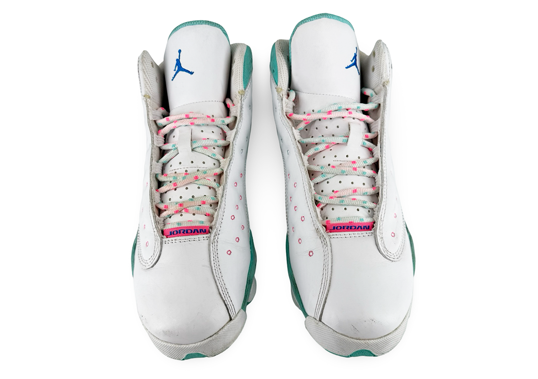 Jordan 13 Retro White Soar Green Pink (GS)