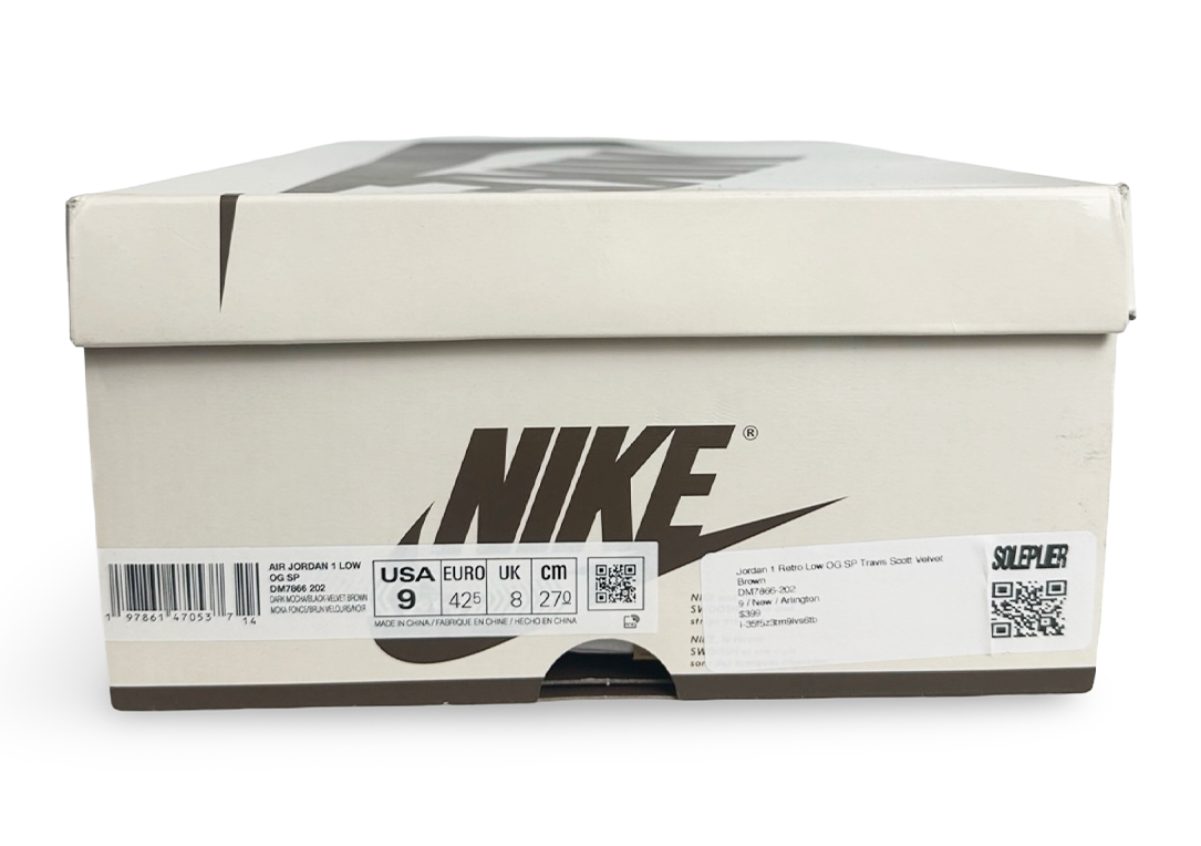 Jordan 1 Retro Low OG SP Travis Scott Velvet Brown
