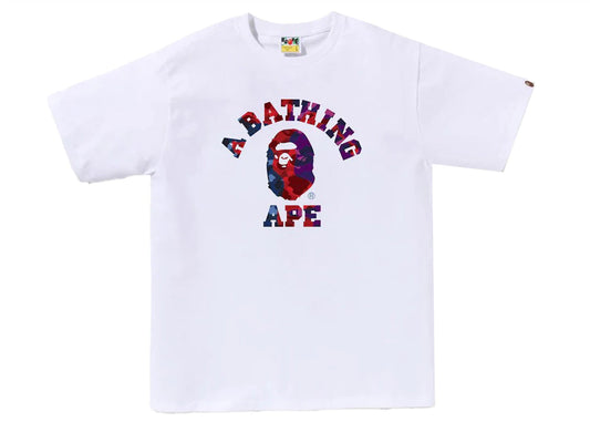 BAPE Color Camo Crazy College Tee White