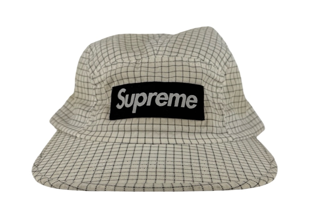 Supreme Reflective Ripstop Camp Cap White
