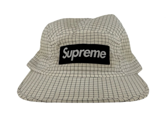 Supreme Reflective Ripstop Camp Cap White