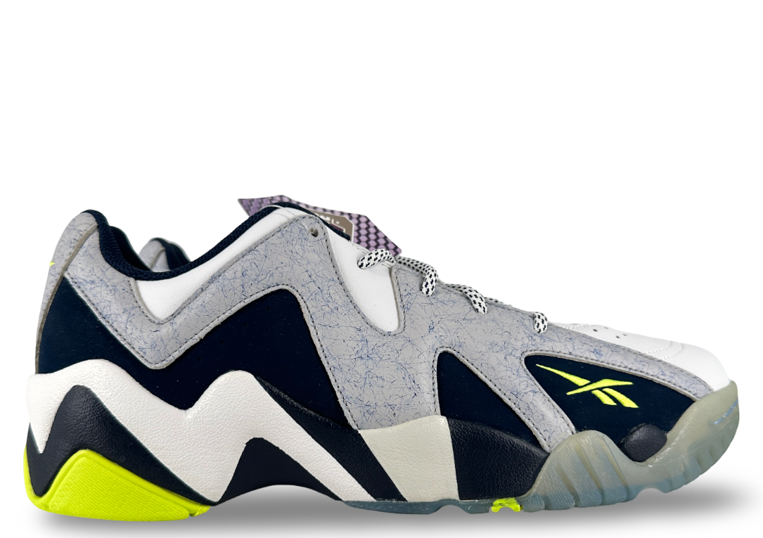 Reebok Kamikaze II Low White Steel Blue Solar Yellow