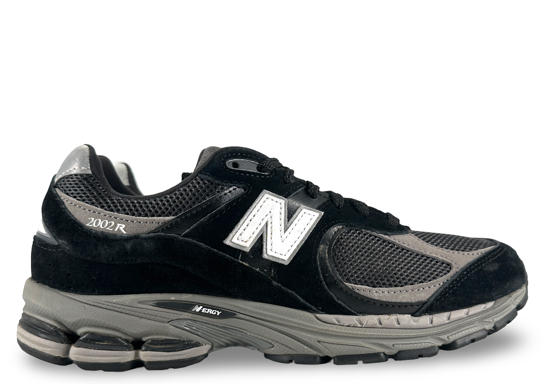 New Balance 2002R Black Dark Grey White