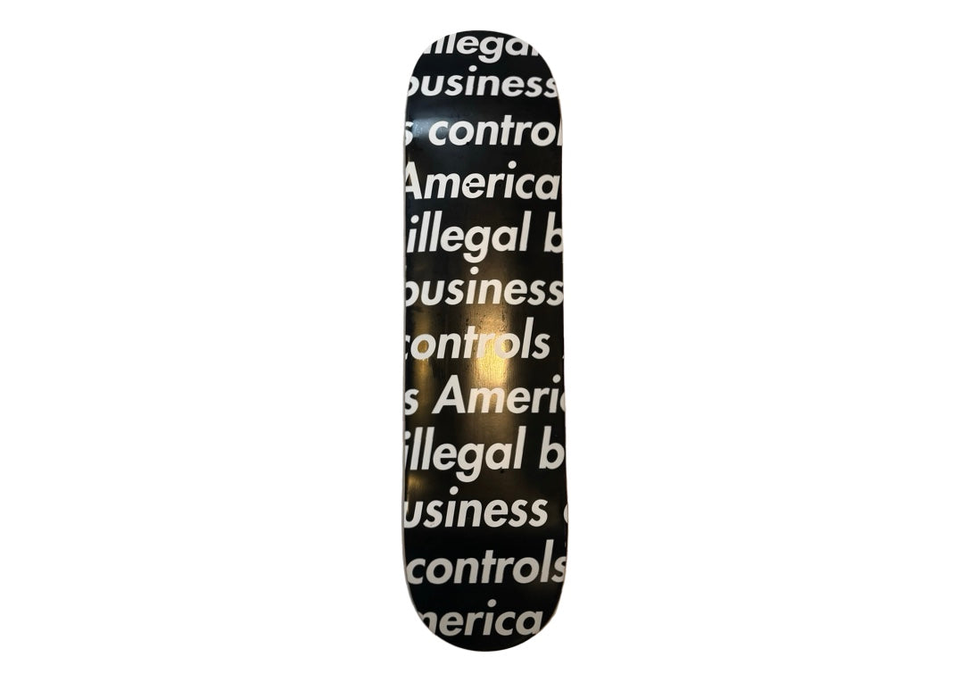 Supreme Illegal Business Skateboard Deck Black