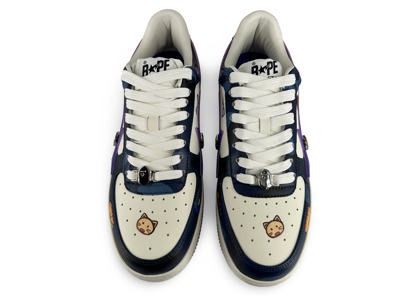A Bathing Ape Bape Sta Mr. KaiKai Kiki White Purple