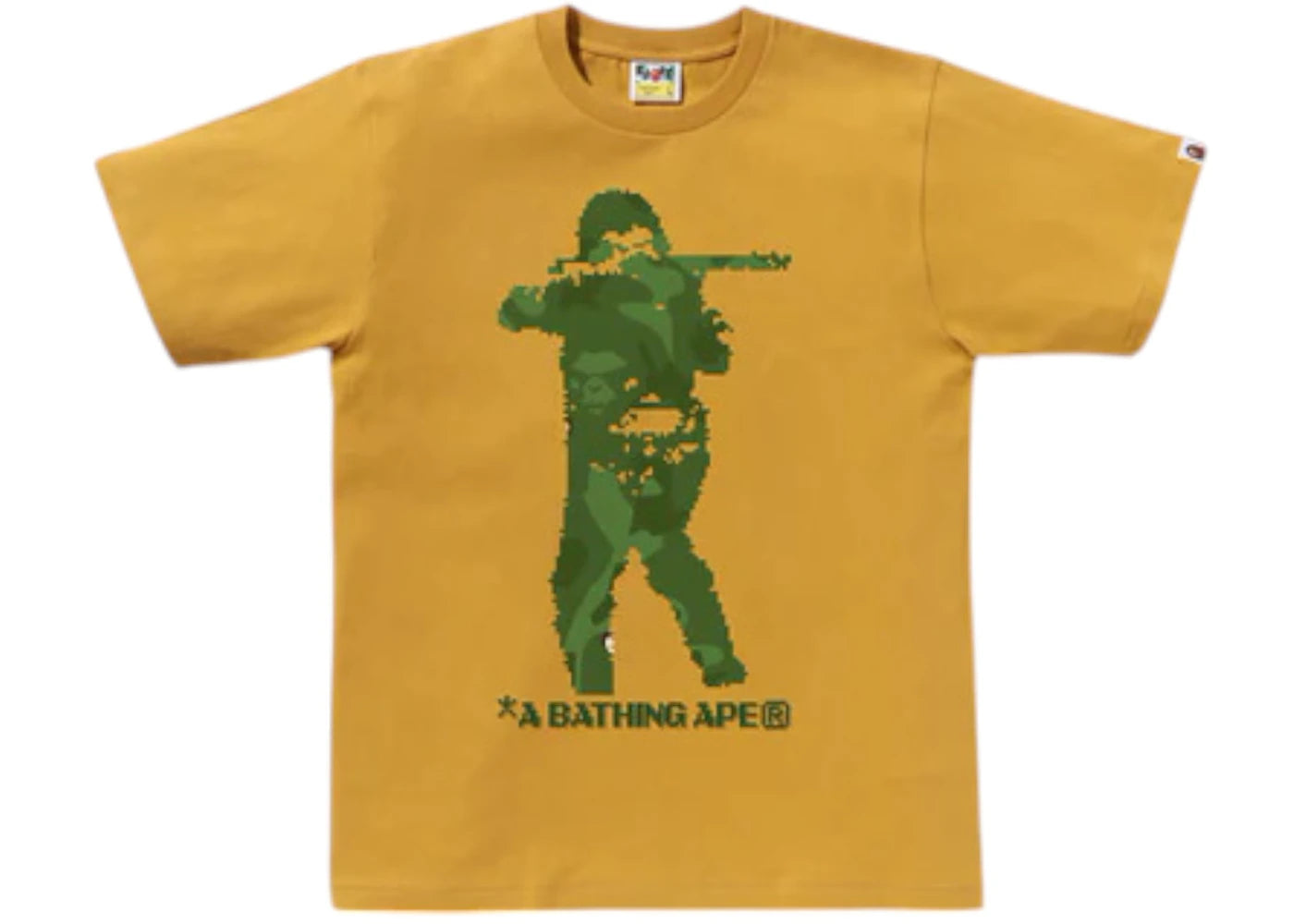 BAPE Bitmap Soldier Tee Yellow