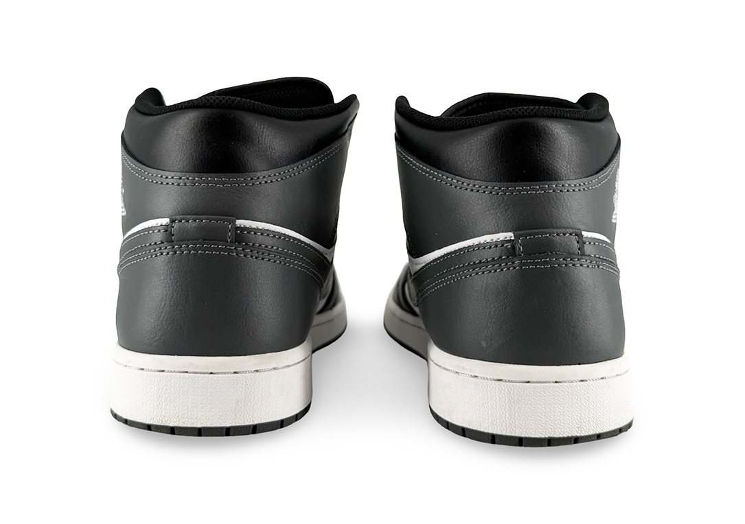 Jordan 1 Mid Black White Iron Grey